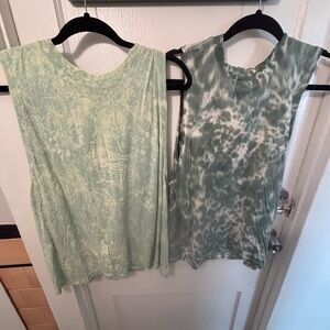 All Yours Tie-Dye Sleeveless Crewneck Top - Sage Green